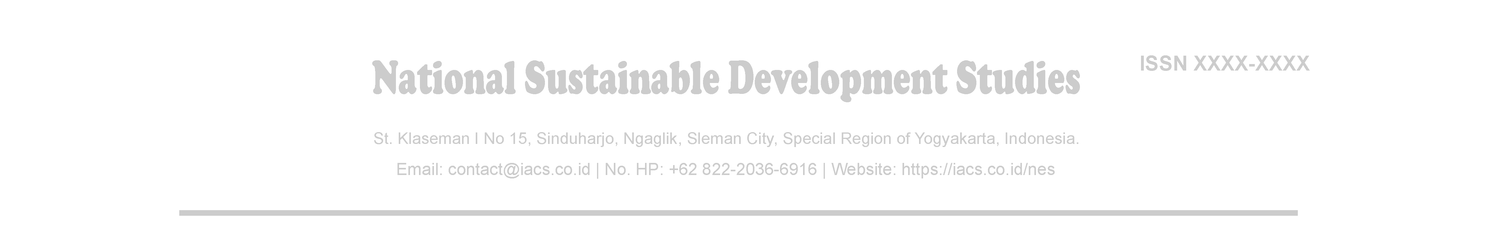 National Sustainable Development Studies